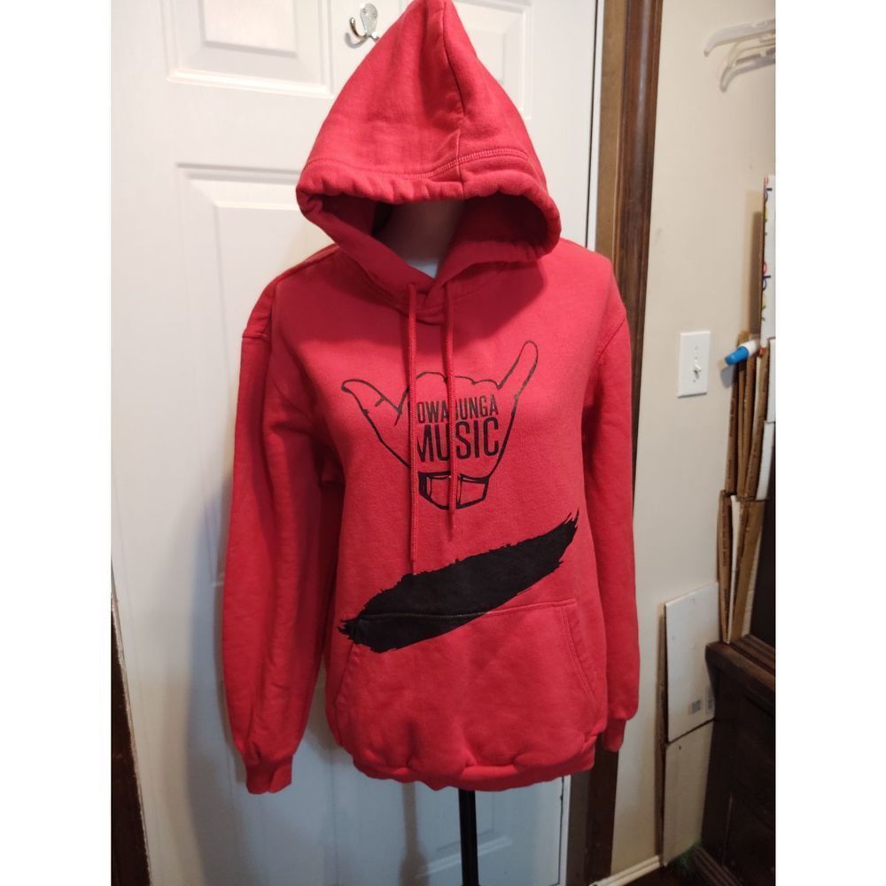 Kowabunga Music Red Vintage Hoodie Men's Size Small